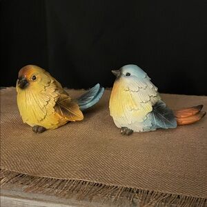 Pair of Decorative Resin Birds